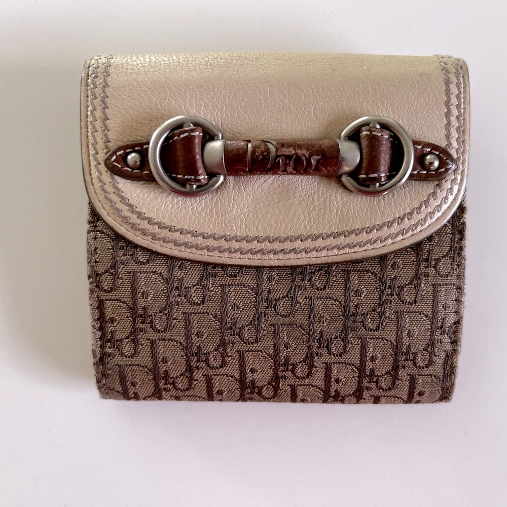 Dior Monogram Diorissimo Beige Canvas & Ivory Leather Wallet Limited Edition